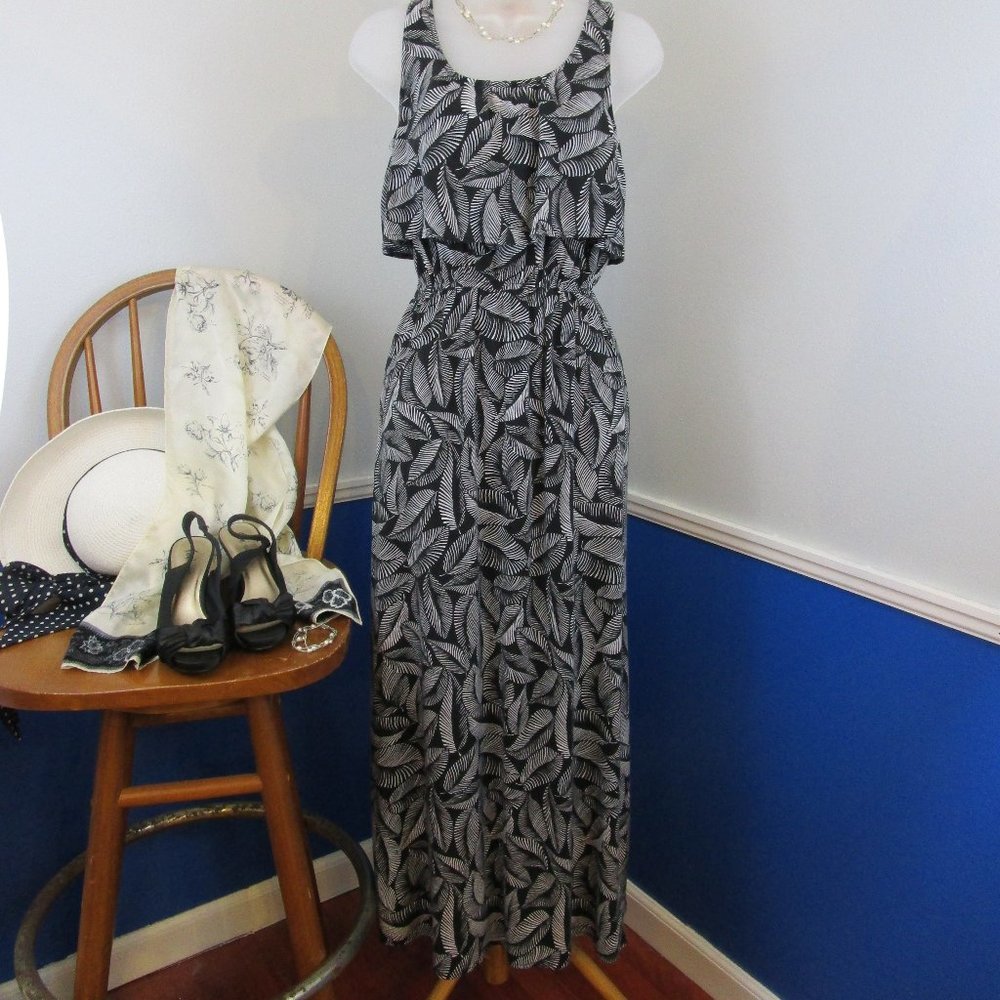 👗HP👗 Merona Leaf Print Sleeveless Maxi Dress - Picture 2 of 11